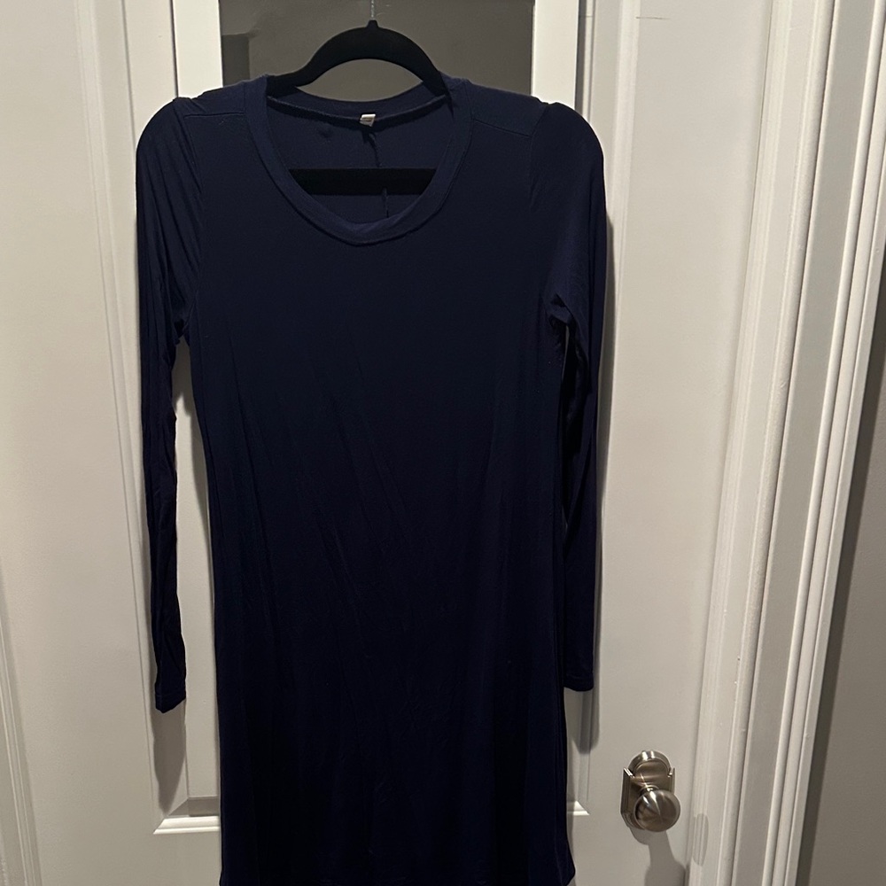 Navy Blue Long Sleeve Dress
